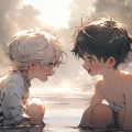 小山雨中