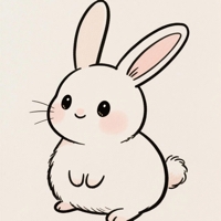 一只奶茶白兔
